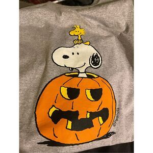 Peanuts Snoopy Woodstock Pumpkin Jack o Latern Halloween Tshirt 6XL shirt